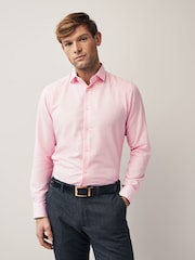 Lilac Purple/Blue/Pink Slim Fit Easy Care Single Cuff Shirts 3 Pack - Image 2 of 4