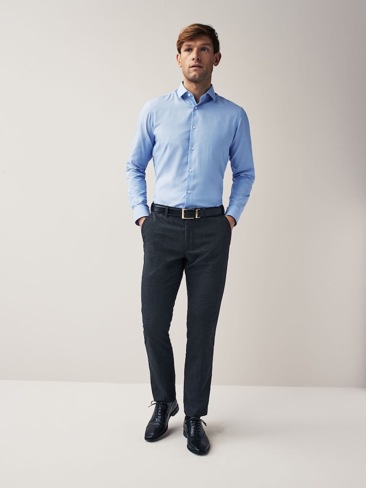Lila vijolična/modra/roza - ozek kroj - Easy Care Single Cuff Oxford Smart srajce 3 Pack - Slika 4 iz 4 Lila vijolična/modra/roza - ozek kroj - Easy Care Single Cuff Oxford Smart srajce 3 Pack - Slika 4 iz 4