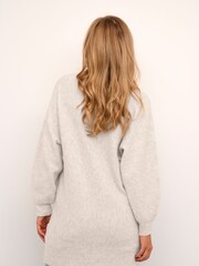 Kaffe Cream Rachel Knitted Long Sleeve Mini Dress - Image 2 of 6
