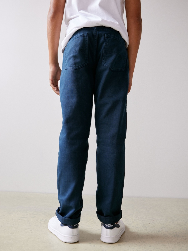 Blue Navy Regular Fit Cotton Rich Stretch Jeans (3-17yrs) - Image 2 of 5