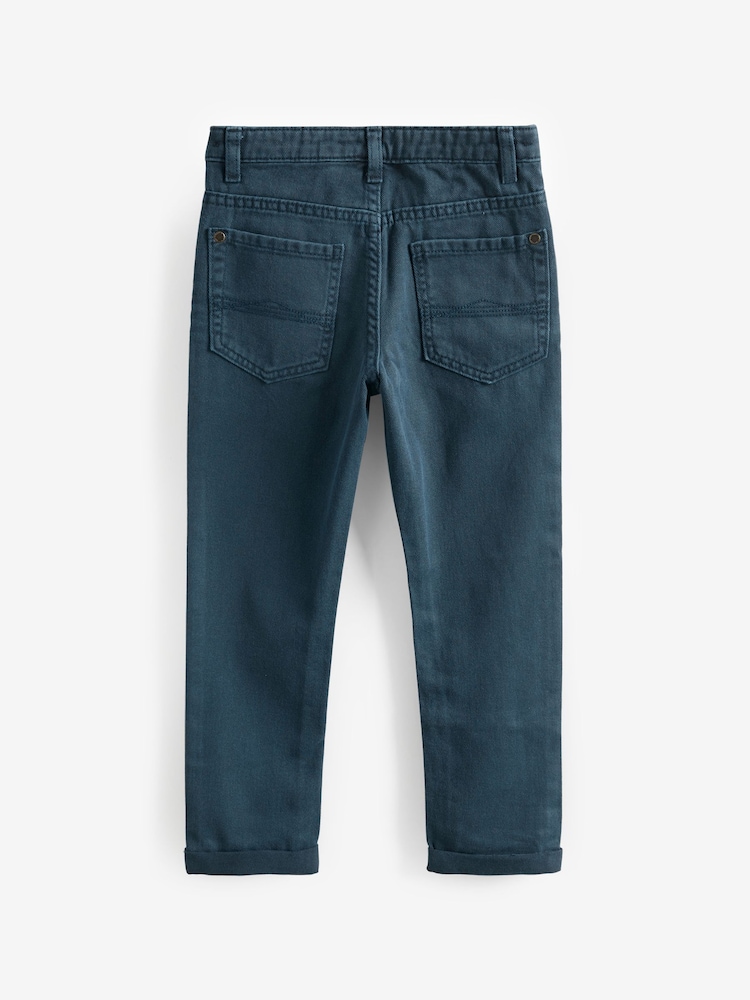 Blue Navy Regular Fit Cotton Rich Stretch Jeans (3-17yrs) - Image 5 of 5