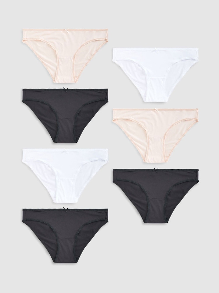 Praline Nude Bikini Microfibre Knickers 7 Pack - Image 1 of 5