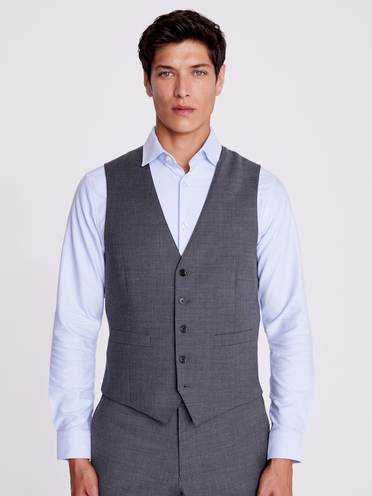 Moss Twill-Anzugsweste in Tailored Fit - Bild 1 von 3 Moss Twill-Anzugsweste in Tailored Fit - Bild 1 von 3