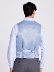MOSS Grey Tailored Fit Twill Suit Waistcoat - Image 3 of 3