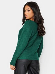 PixieGirl Petite Green Slash Neck Jumper - Image 2 of 5