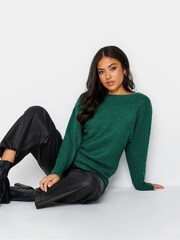 PixieGirl Petite Green Slash Neck Jumper - Image 3 of 5