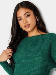 PixieGirl Petite Green Slash Neck Jumper - Image 4 of 5