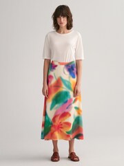 GANT Cream Floral Printed Midi Skirt - Image 4 of 4