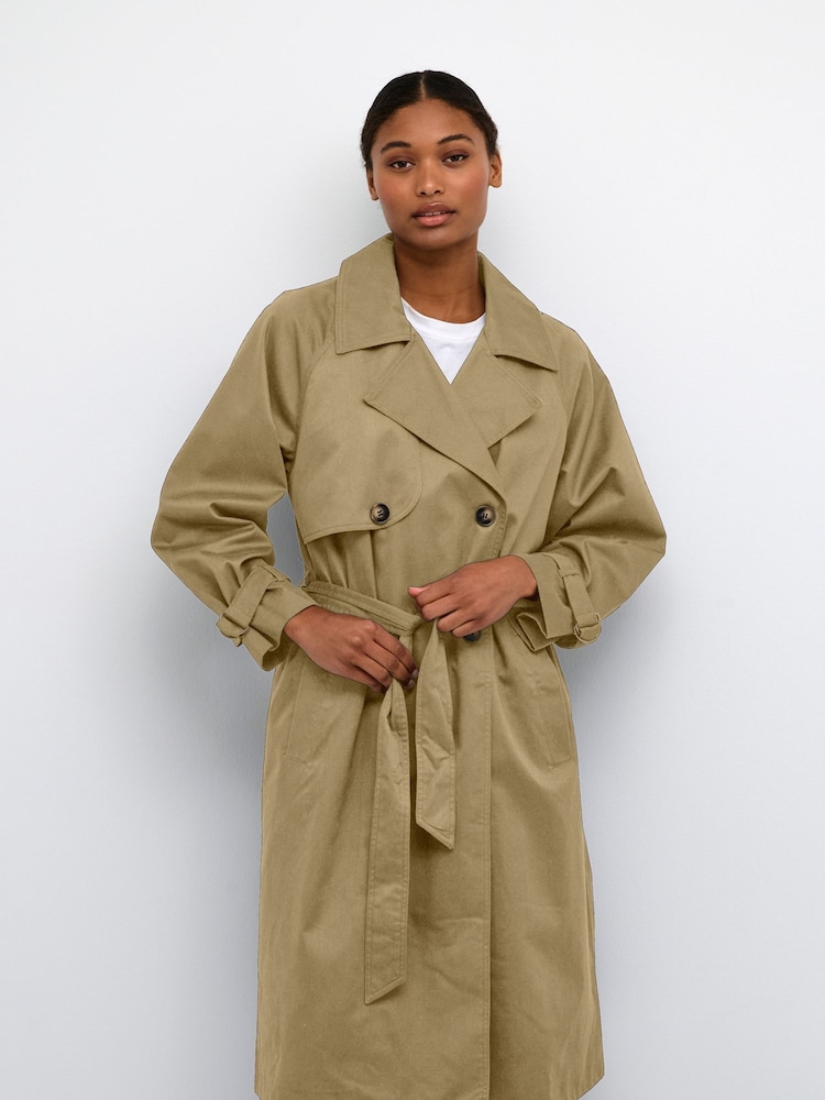 Kaffe Elise Double-Breasted Trench Coat - Image 1 of 6
