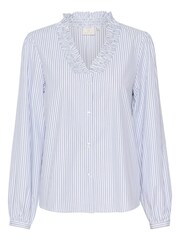 Kaffe Maibritt V-Neck Frill Blue Shirt - Image 5 of 6