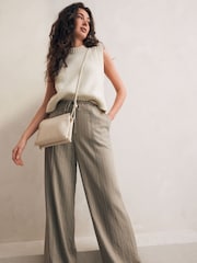 Bone Cream Leather Cross-Body Bag - Image 3 of 11