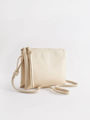 Bone Cream Leather Cross-Body Bag - Image 6 of 11