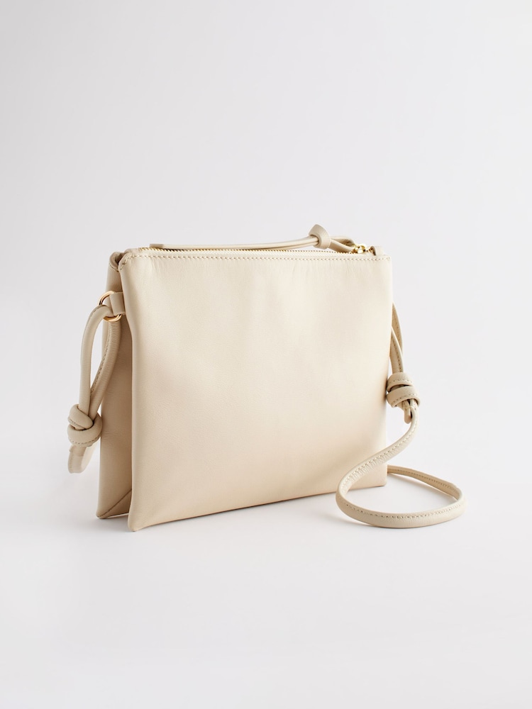 Cream Leather Women\'s Bag Buy Bone Cream Leather Cross Body Bag from Next USA main image 2