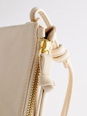 Bone Cream Leather Cross-Body Bag - Image 9 of 11