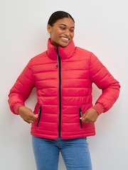 Kaffe Pink Lira Padded Puffer Jacket - Image 1 of 7
