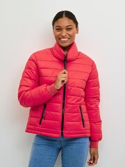 Kaffe Pink Lira Padded Puffer Jacket - Image 3 of 7