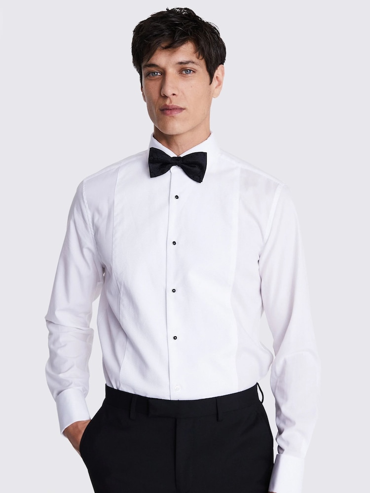 MOSS Black Paisley Silk Bow Tie - Image 1 of 2