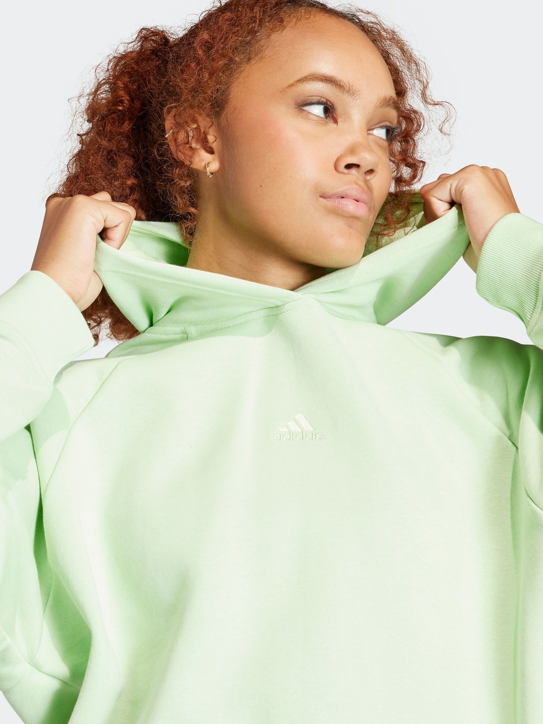 Adidas womens green hoodie clearance