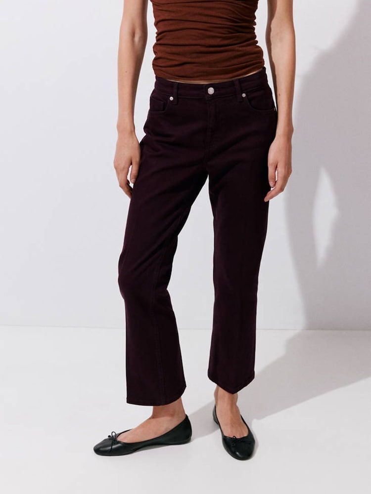 Mango Red Sienna Ankle Crop Straight Jeans - Image 1 of 7