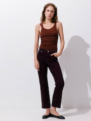 Mango Red Sienna Ankle Crop Straight Jeans - Image 2 of 7