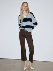 Mango Brown Sienna Ankle Crop Straight Jeans - Image 2 of 7