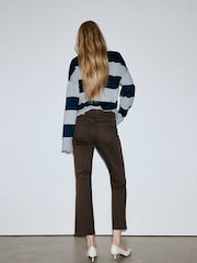 Mango Brown Sienna Ankle Crop Straight Jeans - Image 3 of 7
