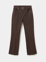 Mango Brown Sienna Ankle Crop Straight Jeans - Image 5 of 7