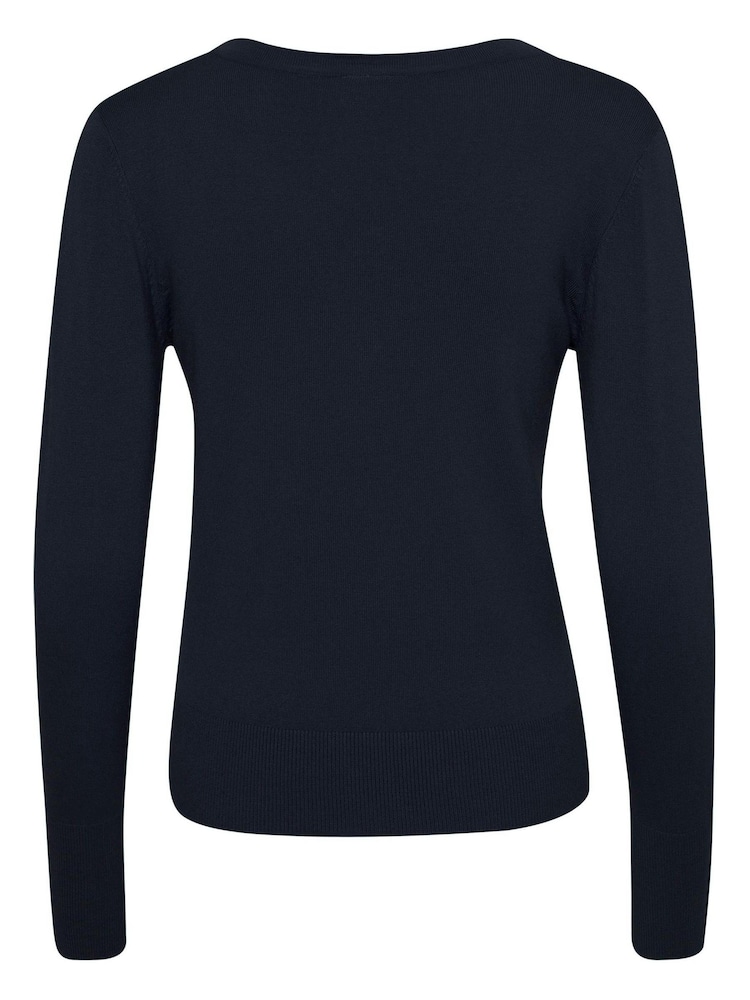 Kaffe Lizza V-Neck Buttoned Cuffs Pullover Jumper - Image 6 of 6 Kaffe Lizza V-Neck Buttoned Cuffs Pullover Jumper - Image 6 of 6