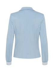 Kaffe Blue Kinnie Rib Knit Cuffs Blazer - Image 6 of 6