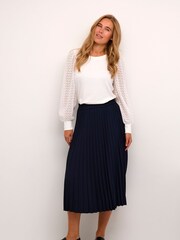 Kaffe Leandra Pleated Midi Skirt - Image 3 of 6