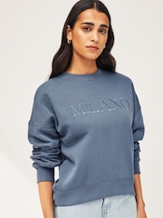 Slate Grey City Graphic Sweatshirt - Image 1 of 5