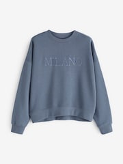 Slate Grey City Graphic Sweatshirt - Image 4 of 5