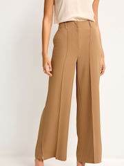 Camel Tailored Mid Rise Wide Leg Trousers - Image 3 of 7