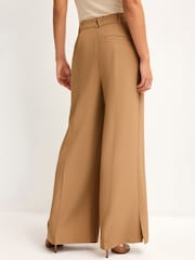 Camel Tailored Mid Rise Wide Leg Trousers - Image 4 of 7