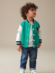 Green Letterman 100% Cotton Jacket (3mths-7yrs) - Image 2 of 10