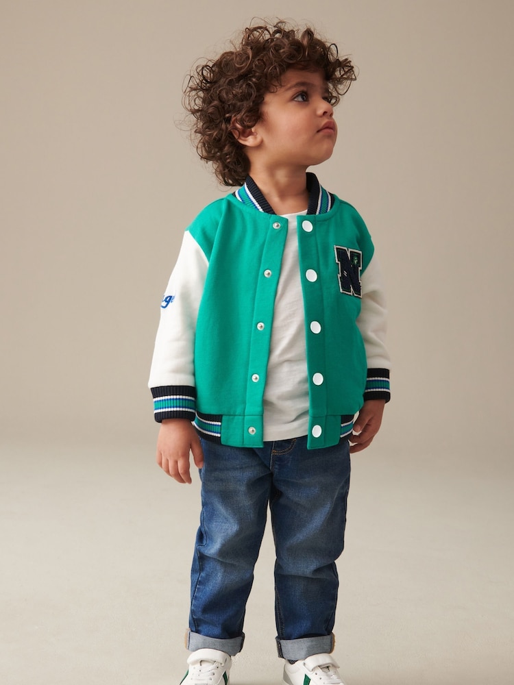 Green Letterman 100% Cotton Jacket (3mths-7yrs) - Image 2 of 10