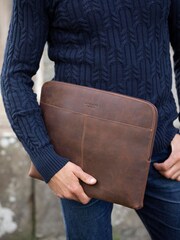 Lakeland Leather Natural Hunter Leather Laptop Bag - Image 1 of 6