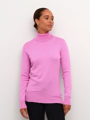 Kaffe Astrid Long Sleeve Regular Fit Roll Neck Jumper - Image 1 of 6