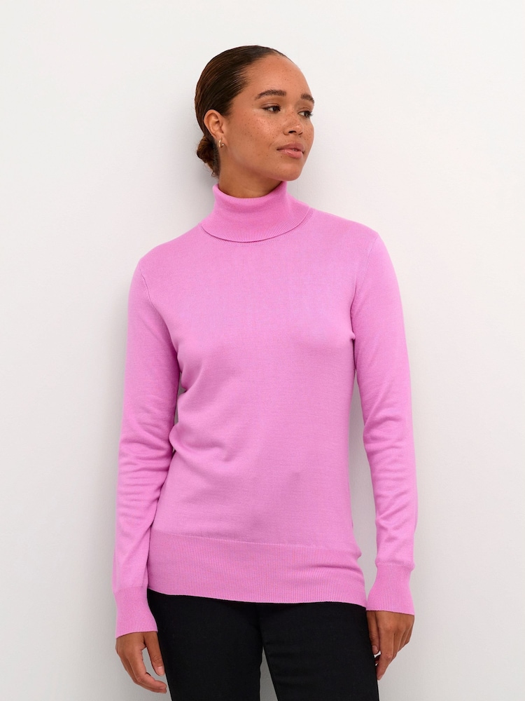 Kaffe Astrid Long Sleeve Regular Fit Roll Neck Jumper - Image 1 of 6