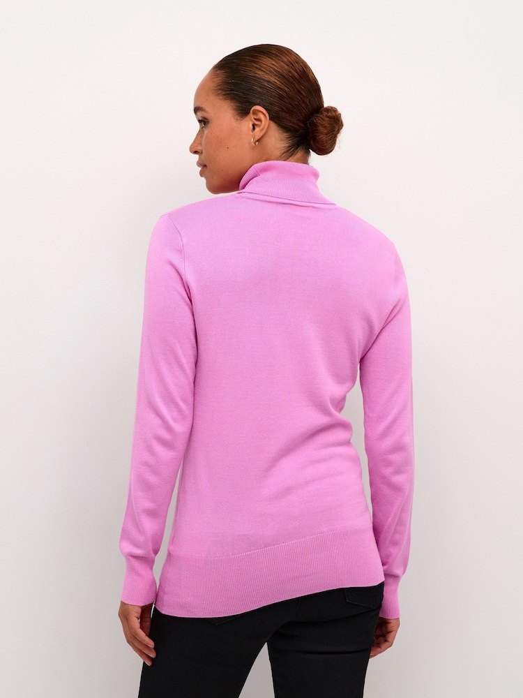 Kaffe Astrid Long Sleeve Regular Fit Roll Neck Jumper - Image 2 of 6