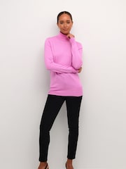 Kaffe Astrid Long Sleeve Regular Fit Roll Neck Jumper - Image 3 of 6