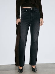 Mango Grey Matilda High Rise Straight Leg Jeans - Image 1 of 7