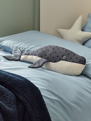 Blue Applique Whale Toy Cushion - Image 1 of 4