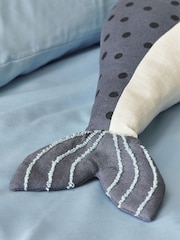 Blue Applique Whale Toy Cushion - Image 3 of 4