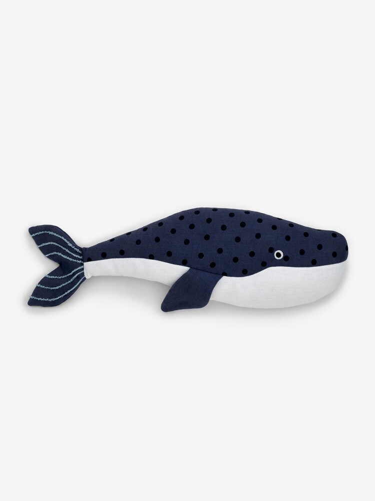 Blue Applique Whale Toy Cushion - Image 4 of 4