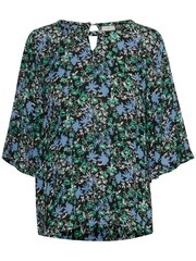 Kaffe Ariana Half Sleeve Loose Fit Black Blouse - Image 5 of 6