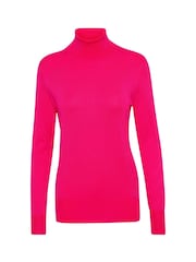 Kaffe Pink Astrid Long Sleeve Roll Neck Pullover - Image 5 of 6