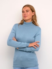 Kaffe Astrid Long Sleeve Regular Fit Roll Neck Jumper - Image 1 of 6