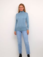 Kaffe Astrid Long Sleeve Regular Fit Roll Neck Jumper - Image 3 of 6