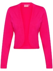 Kaffe Slim Fit Pink Astrid Long Sleeve Bolero Cardigan - Image 5 of 6